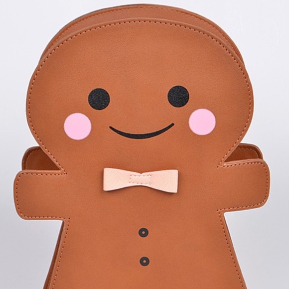 Gingerbread Man Cookie 3D Holiday Crossbody Clutch - Picture 5 of 6